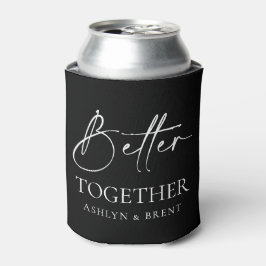 Porta-lata Melhor Juntos Casamento Negro Pode Resfriar/Koozie