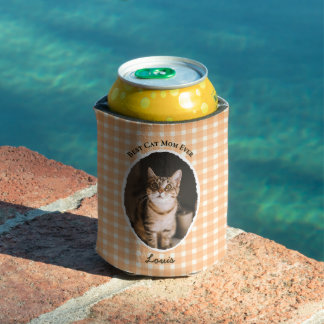 Porta-lata Melhor Mãe de Gato de Todos os Tempos Personalizad