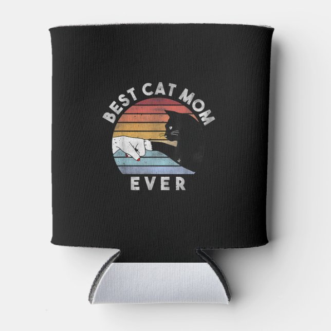 Porta-lata Melhor Mãe De Gato | Gato Engraçado Presente na Mã (Frente)