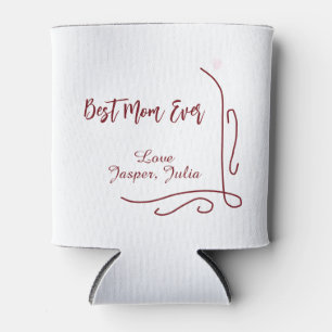 Porta-lata Melhor mãe de sempre vermelho amor fronteira espan