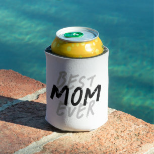 Porta-lata Melhor Mãe de Todos os Tempos Moderno Grunge Preto
