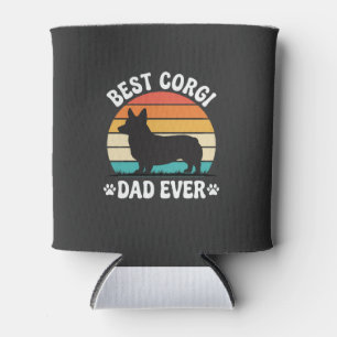 Porta-lata Melhor Pai Corgi de Sempre Cachorro Retro