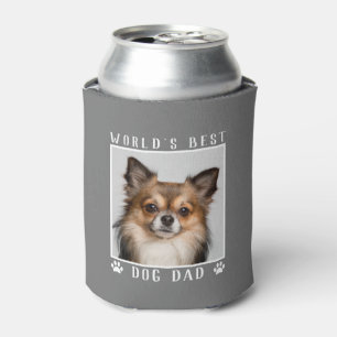 Porta-lata Melhor Pai de Cachorro do Mundo Impressão de Pata 