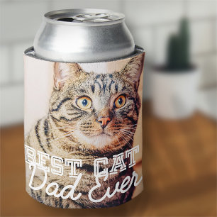 Porta-lata Melhor Pai De Gato De Foto Personalizada De Pet Mo