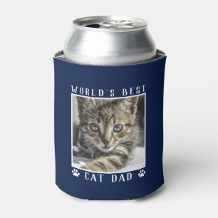 Porta-lata Melhor Pai de Gato do Mundo Impressões de Pata Fot