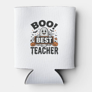 Porta-lata Melhor Professor Boo Design de Halloween Vintage p