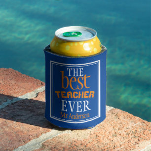 Porta-lata Melhor Professora Alguma Vez Típica Azul