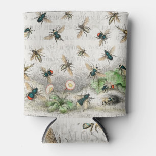 Porta-lata Melhor Rainha Abelha Entomologia Botânica Vintage