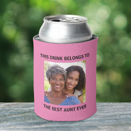 Porta-lata Melhor Tia Ever Foto Rosa