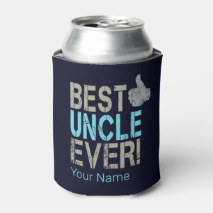 Porta-lata Melhor Tio Nunca Vintage Design com o polegar para