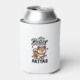 Porta-lata Melhor vida com Akita