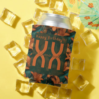 Porta-lata Melhores Lírios Laranja Estética Festa de Aniversá