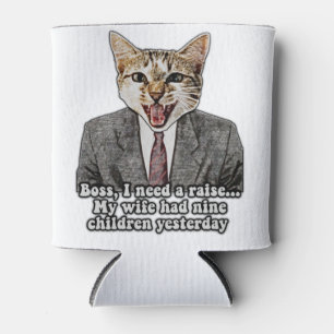 Porta-lata Meme engraçado de gato para pessoas que amam gatin