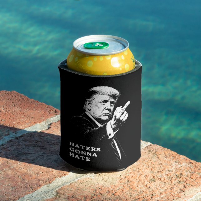 Porta-lata Meme Engraçado do Dedo do Meio de Trump 2026 (Piscina in situ)