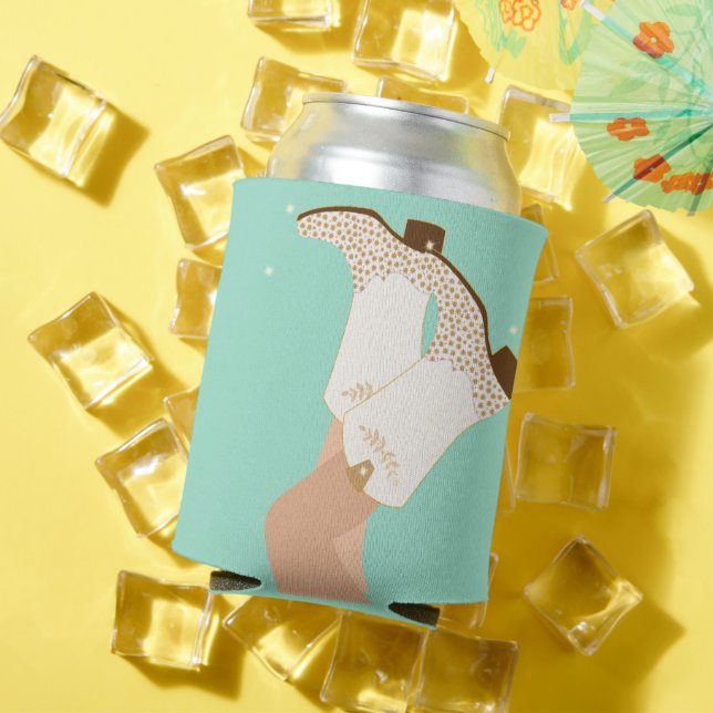 Porta-lata Menina Moderna Boots Stars Mint (Verão in situ)