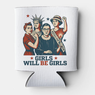 Porta-lata Meninas Serão Feministas Mulheres Empoderadas