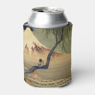 Porta-lata Menino de Hokusai que vê o vintage do japonês de