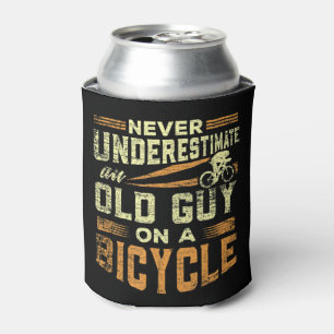 Porta-lata Mens Nunca Subestimam Uma Cara Antiga Numa Bicicle