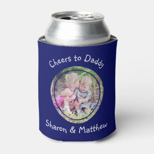 Porta-lata Mensagem personalizada Blue Can Capa Wrap com foto