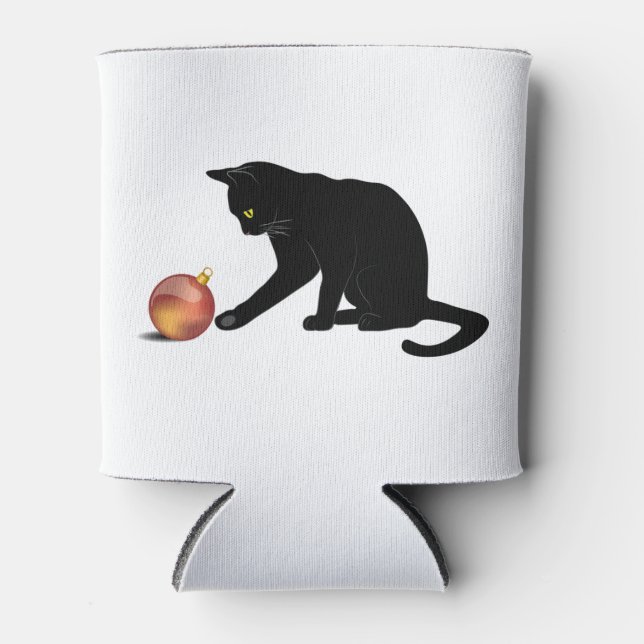 Porta-lata Meowy Christmas Funny Cat (Frente)