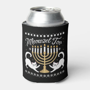 Porta-lata Meowzel Tov Chanukah Hanukkah Suéter Feio Engraçad