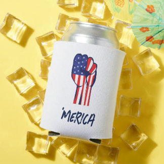 Porta-lata 'MERICA Punho Erguido Patriótico | Orgulho dos EUA