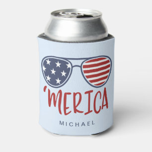 Porta-lata Merica Sunvidles Patriótico 4 De Julho Pode Resfr