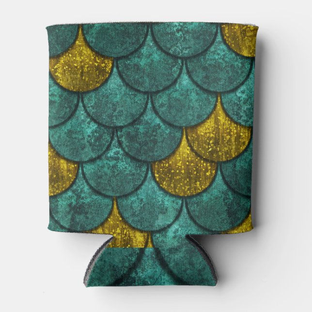 Porta-lata Metálico de Óxido: Textura Escalável De Peixes (Frente)