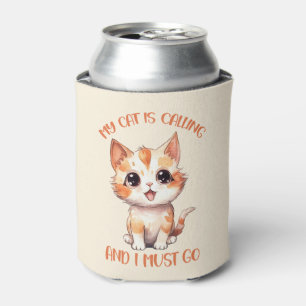 Porta-lata Meu Gato Está Chamando Gato Laranja