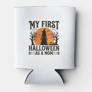 Porta-lata Meu Primeiro Halloween como uma Mãe Desenho Vintag