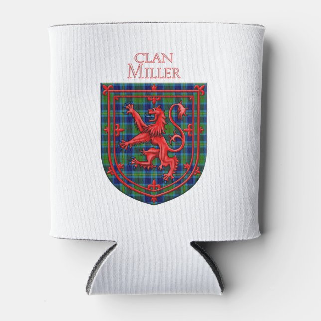 Porta-lata Miller Tartan Scottish Plaid Lion Rampant (Frente)
