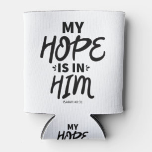 Porta-lata Minha esperança está em seu Gospel Gráficos Boa