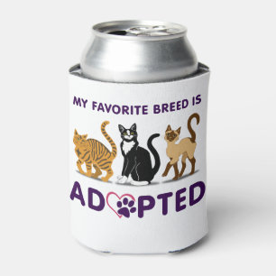 Porta-lata Minha raça favorita é adotada - gatos
