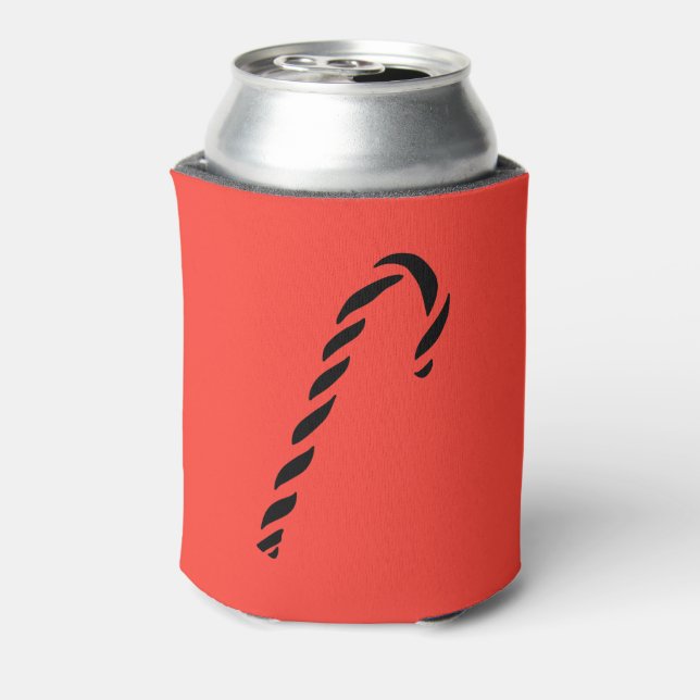 Porta-lata Minimalist Black Christmas Candy cane (Can Back)