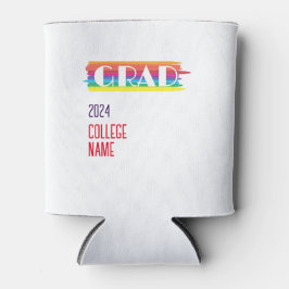 Porta-lata Minimalist simple rainbow graduate 