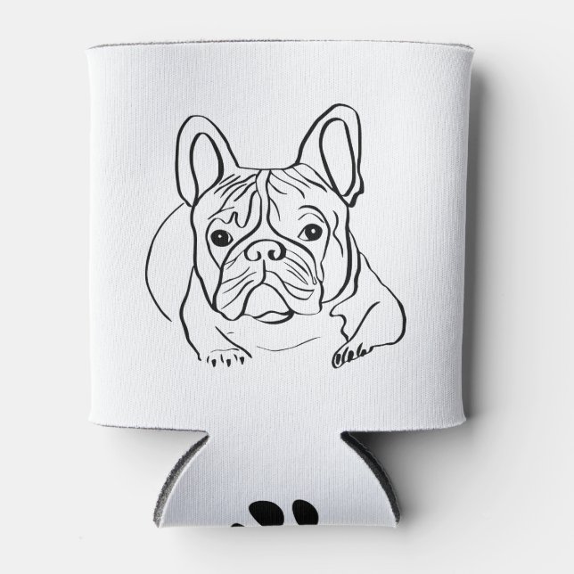 Porta-lata Minimalista do Bulldog na moda (Frente)