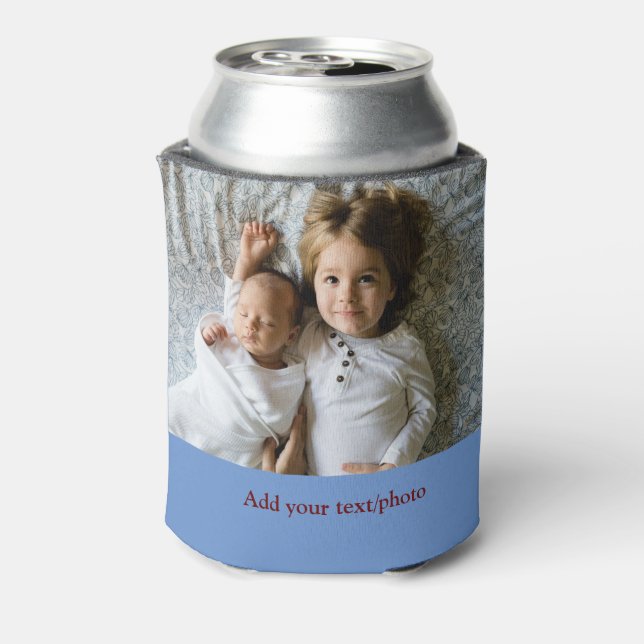 Porta-lata Mínimo simples ADICIONE O TEXTO FOTOGRÁFICO C (Can Back)