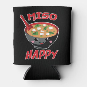 Porta-lata Miso Happy Funny Comida Kawaii
