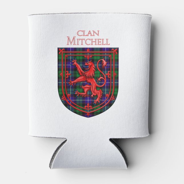 Porta-lata Mitchell Tartan Scottish Plaid Lion Rampant (Frente)