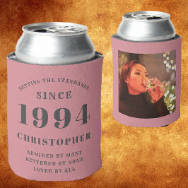 Porta-lata Modelo De Foto Cor-De-Rosa E aniversário de 30 ano