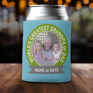 Porta-lata Modelo de Foto Personalizada do Avô para o Maior 