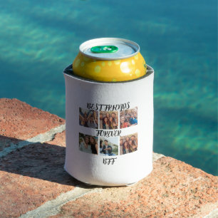 Porta-lata Modelo de Foto Personalizado "Melhores Amigos para