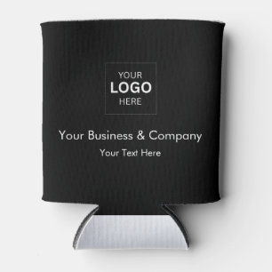 Porta-lata Modelo de logotipo de negócios de luxo preto perso