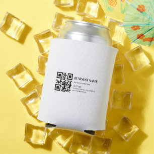 Porta-lata Modelo de Nome Empresarial de Código QR Personaliz