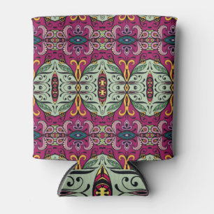 Porta-lata Modelo Étnico Geométrico Tribal Floral