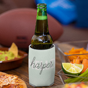 Porta-lata Modern Pastel Mint Hello E Você Nome