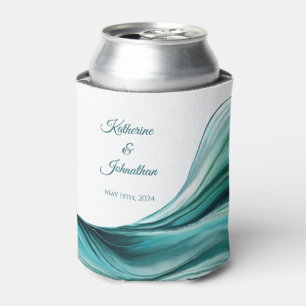 Porta-lata Modern Wedds Favors-Emerald Green-