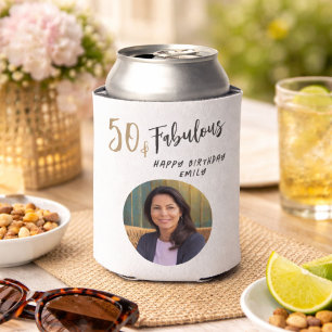 Porta-lata Moderno 50 e Fabuloso Foto Aniversário de 50 anos