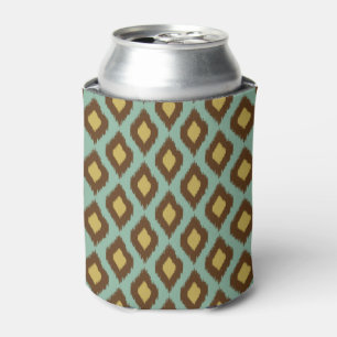 Porta-lata Moderno amarelo azul do ikat tribal moderno