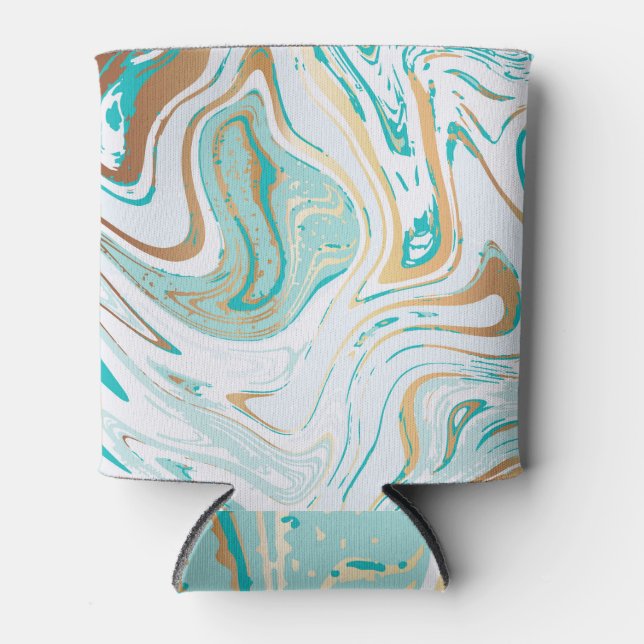 Porta-lata Moderno Marble: Design de Textura de Luxo (Frente)
